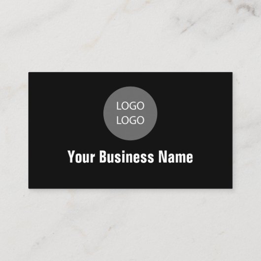 管理アシスタントの黒いアイコンのロゴ 名刺 (裏面)