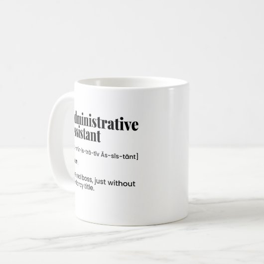 管理アシスタント、Office管理者 コーヒーマグカップ (正面左)