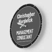 管理コンサルタントのオフィスの壁時計 ラージ壁時計 (傾斜)