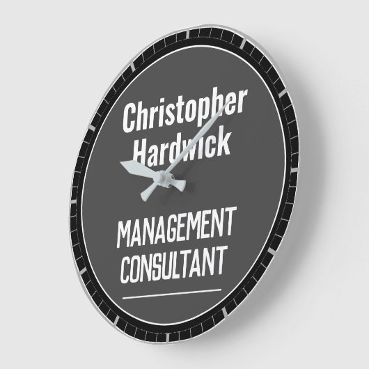 管理コンサルタントのオフィスの壁時計 ラージ壁時計 (傾斜)