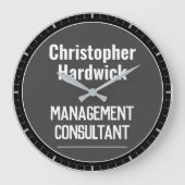 管理コンサルタントのオフィスの壁時計 ラージ壁時計 (正面)