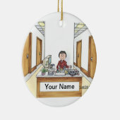 管理スタッフ-女性 セラミックオーナメント (右)