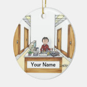 管理スタッフ-女性 セラミックオーナメント (左)