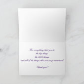 管理スタッフAdminプロ日は感謝していしています サンキューカード (内部)