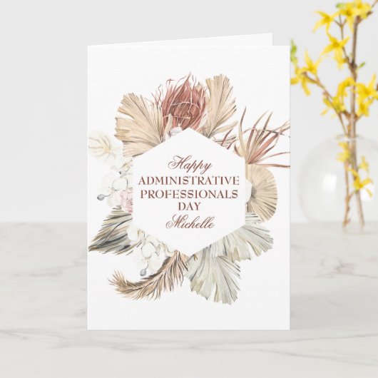 管理パーソナライズされたプロフェッショナル日 カード (黄色い花)