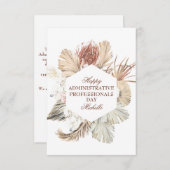 管理パーソナライズされたプロフェッショナル日 サンキューカード (正面/裏面)