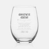 管理パーソナライズされた補おもしろい助 ステムなしワイングラス (正面)