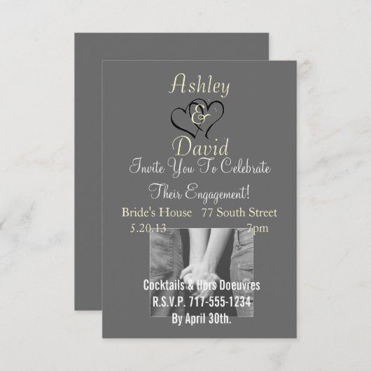 管理パーティの招待状 招待状 (正面/裏面)