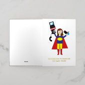 管理プロフェッショナルすごいヒーローズレット 箔グリーティングカード (外側レイダウン)