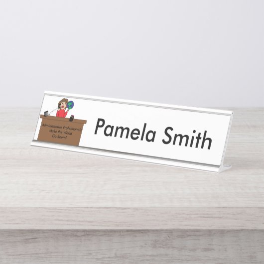 管理プロフェッショナルのカスタマイズ デスクネームプレート (正面)