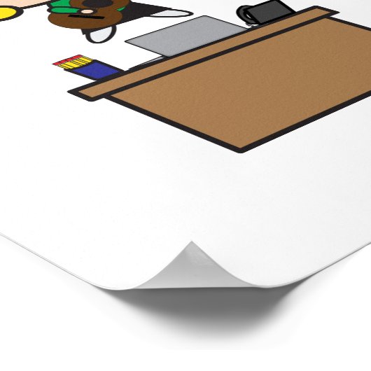 管理プロフェッショナルのパーソナおもしろいライズ ポスター (角)