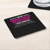 管理プロフェッショナル補助日 スクエアペーパーコースター (アングル)