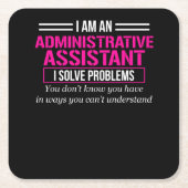 管理プロフェッショナル補助日 スクエアペーパーコースター (正面)