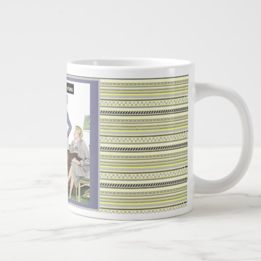 管理ボスをオフィスに戻すヴィンテージスタイル ジャンボコーヒーマグカップ (右)