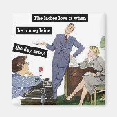 管理ボスをオフィスに戻すヴィンテージスタイル マグネット (正面)