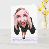 管理ユーモアのあるプロフェッショナル日ストレス カード (黄色い花)