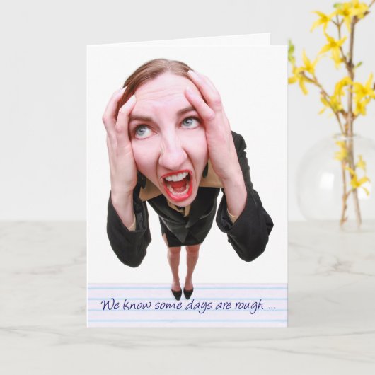 管理ユーモアのあるプロフェッショナル日ストレス カード (黄色い花)