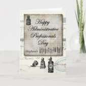 管理上のプロフェッショナル日はカスタムな感謝していしています サンキューカード (正面)