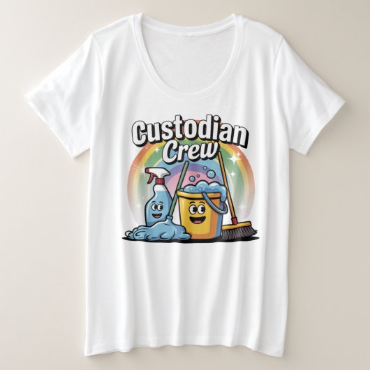 管理乗組員 プラスサイズTシャツ (デザイン正面)