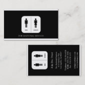 管理人または管理人または女中サービスB/W 名刺 (正面/裏面)