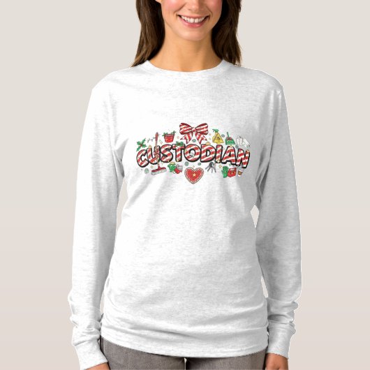 管理人クリスマス長袖 Tシャツ (正面)