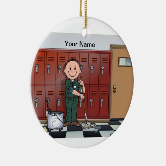 管理人-男性 セラミックオーナメント (右)