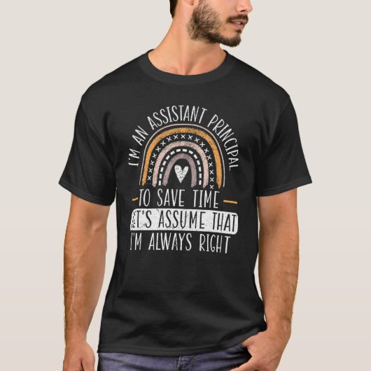 管理先生スクールアシスタントプリンシパル1 Tシャツ (正面)
