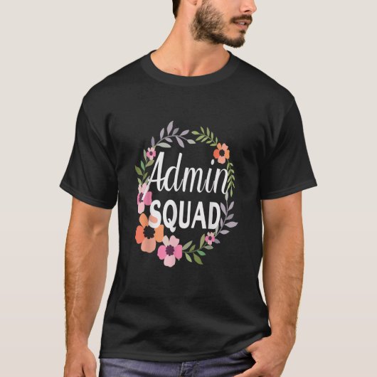 管理分隊かわいいフローラオフィス分隊スクールシークレット Tシャツ (正面)