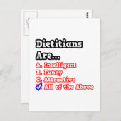 管理栄養士クイズ…ジョーク ポストカード (正面/裏面)