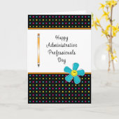 管理用プロフェッショナルの日案内応答カード カード (黄色い花)