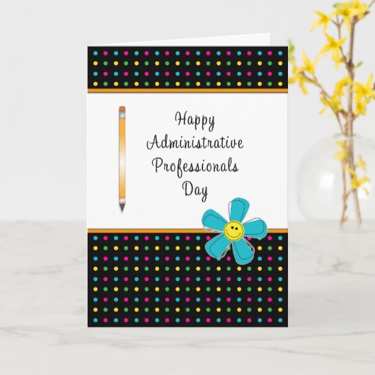 管理用プロフェッショナルの日案内応答カード カード (黄色い花)