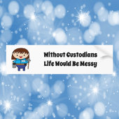 管理用清掃員おもしろい女性 バンパーステッカー