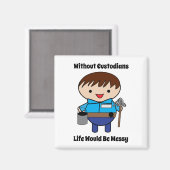 管理用清掃員の生活の乱おもしろい雑 マグネット (正面/裏面)