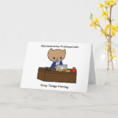 管理用猫の個人用設おもしろい定 カード (黄色い花)