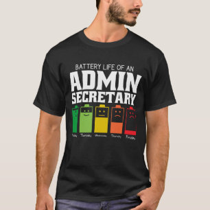 管理秘書のバッテリー寿命 Tシャツ