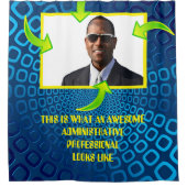 管理素晴らしプロフェッショナルのカスタム写真 シャワーカーテン (正面)