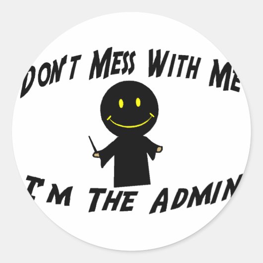 管理者に迷惑を掛けない ラウンドシール (正面)