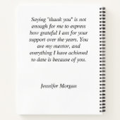 管理者の上司へのメンターのギフト ノートブック (裏面)