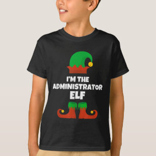 管理者エルフ家族パジャマ クリスマス Tシャツ