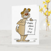 管理者プロの日犬のサインユーモアのある、 カード (黄色い花)