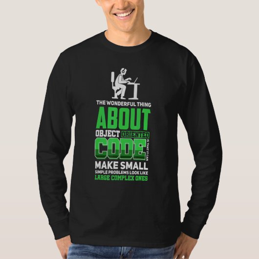 管理者プログラマLinuxバイナリコード Tシャツ (正面)