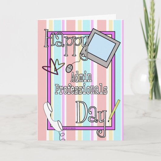 管理者プロフェッショナルの日(ストライプ電話あり) カード (正面)