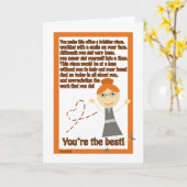 管理者プロフェッショナルの日（詩あり） カード (黄色い花)