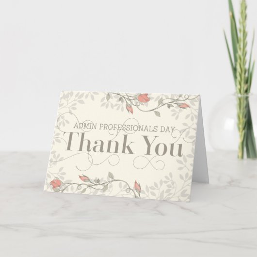 管理者プロフェッショナル日サンキューカード- Cream サンキューカード (正面)