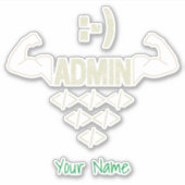 管理者IT管理者システム管理者コンピュータサイエンティスト シール (正面)