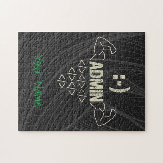 管理者IT管理者システム管理者コンピュータサイエンティスト ジグソーパズル (横)