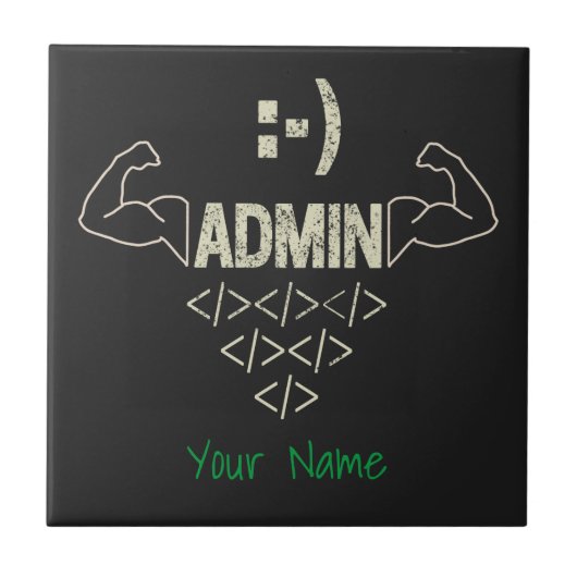 管理者IT管理者システム管理者コンピュータサイエンティスト タイル (正面)