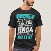 管理職の仕事 タイトル 職業 スキル ギャグ Tシャツ (正面)