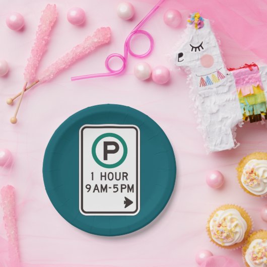 管理駐車場用1時間の駐車標識 ペーパープレート (パーティー)