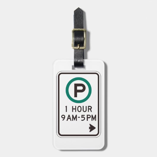 管理駐車場用1時間の駐車標識 ラゲッジタグ (正面縦)